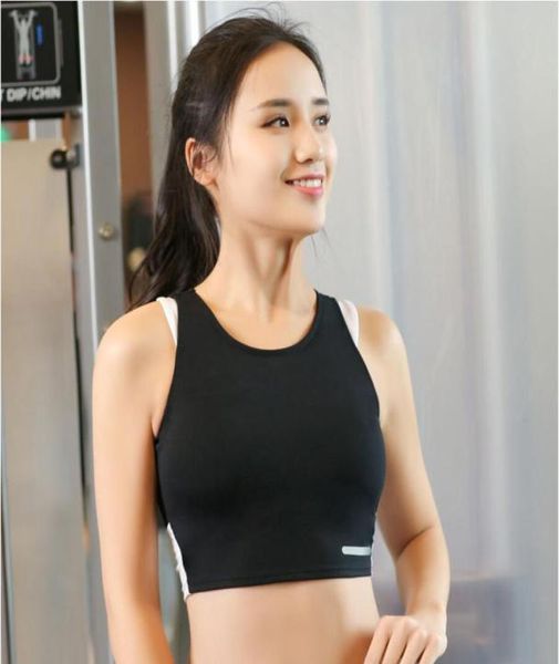 

2021 sports bra without steel ring highstrength shockproof running underwear bra spring and summer yoga vest women gathered bra s1301445, White