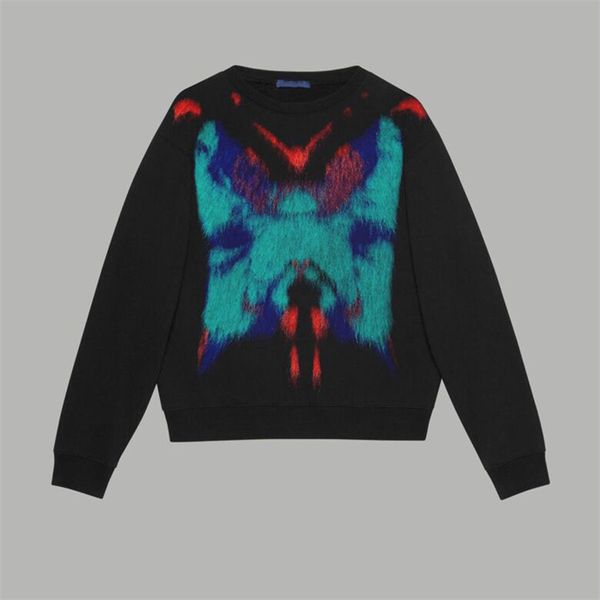 

2023 autumn and winter new men's and women's pure cotton sweater letter printing pullover loose fit fashion and comfortable p261, Black;brown