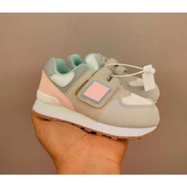 

nb kids shoes designer 574 boys sport sneaker toddlers girls youth kid children infants hook & loop trainers baby black dark blue pink