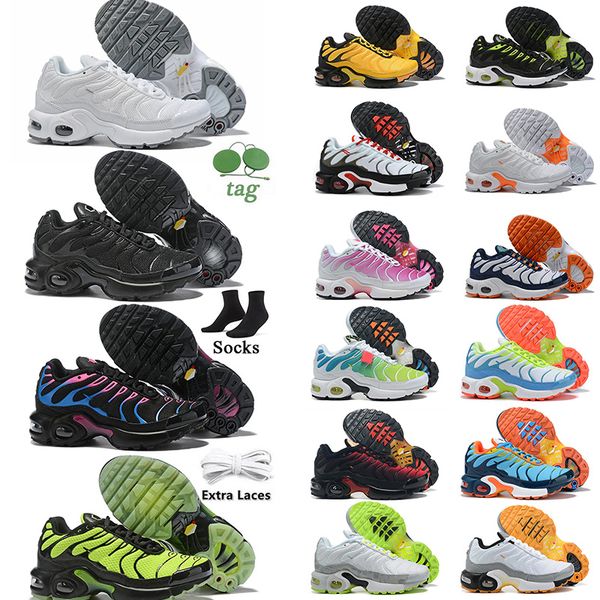 

designer kids shoes classic childrens tn boys and girls kid sports toddler youth running black white yellow sneakers trainers jogging tennis