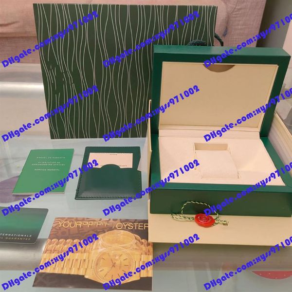 

watch boxes factory supplier green original box papers gift watches boxes leather bag card for 116610 116660 116710 116613 116500 341y, Black;blue