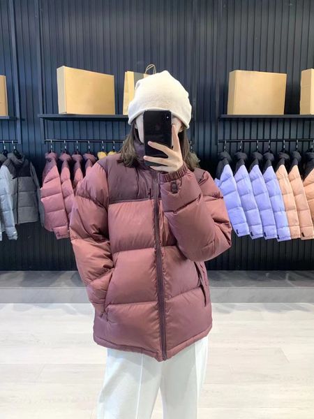 

fashion puffer jacket warm thick coats new men women winter letter printed down jacket outdoor feather ladies outwear keep warm short coat h, Black