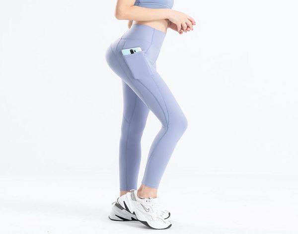 

leggings women yoga pants fitness ladies girls workout wear seamless nude side pocket peach hip tights sheer joggers high waisted 8328688, Black