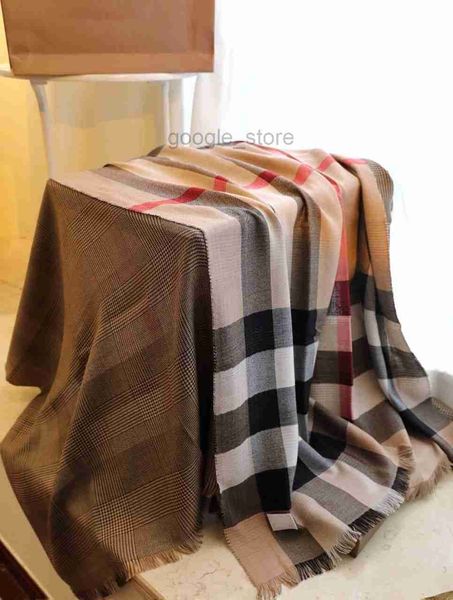 

winter cashmere scarf high-end soft thick fashion men's women's double sided 200*70cm4hdx, Blue;gray