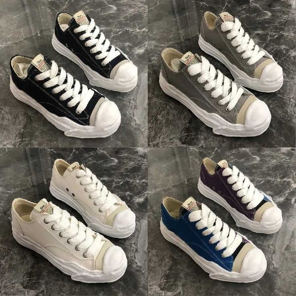 

new maison mihara yasuhiro dissolved shell head mmy shoes for men thick soled youth breathable board shoes for new small lovers sneakers, Black
