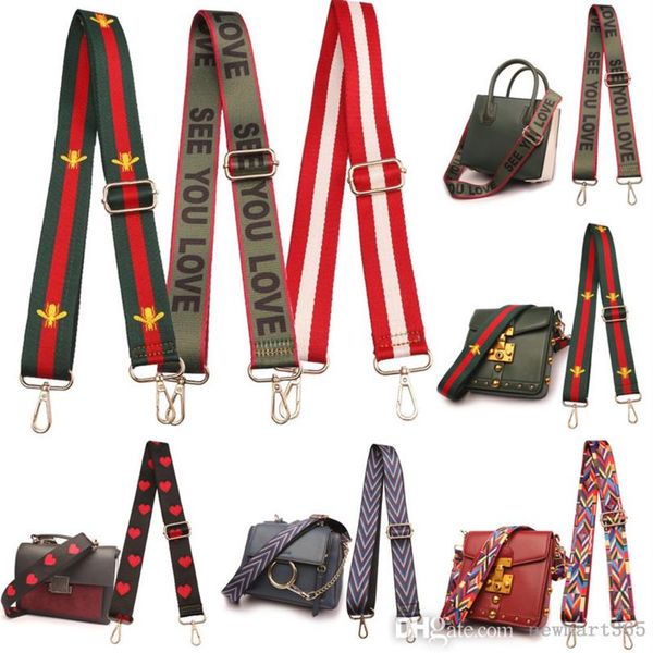 

adjustable strap women bag belt national style color versatile widened bag strap single shoulder221q, Black