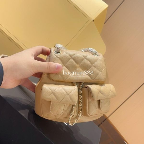 

designer bag backpack luxury real leather womens lambskin quilted flap bags handbags hobo mini backpack handbag wallet chain cowhide crossbo