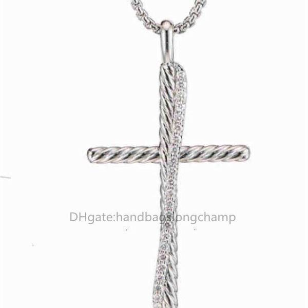 

brand necklaces amulet chain quality diamond necklace women designer luxury sliver pendants sunflower dy high retro classic couple designer, Silver