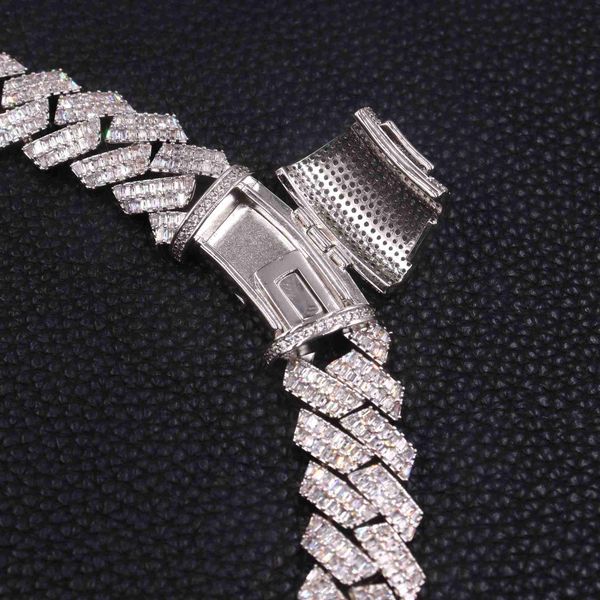 

moissanite chain hip hop jewelry sterling silver 925 jewellery