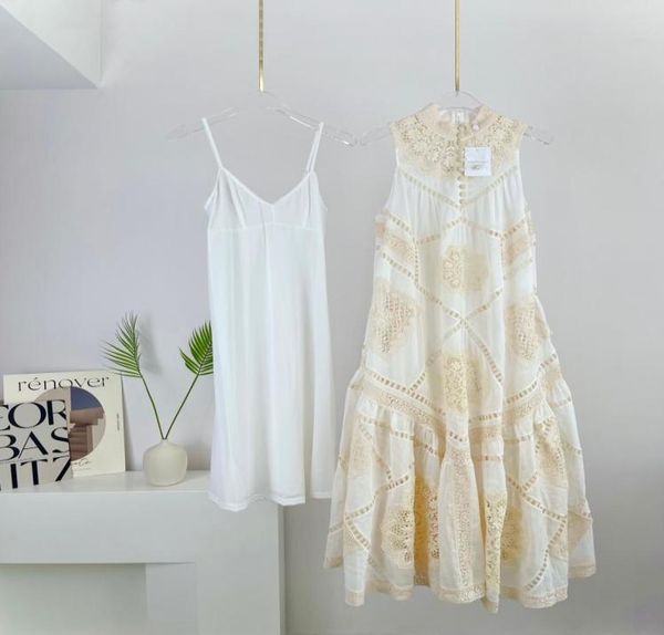 

runway dresses 2023 lian designer designed a new sleeveless dress with stitching for spring and summer 026017735, Black