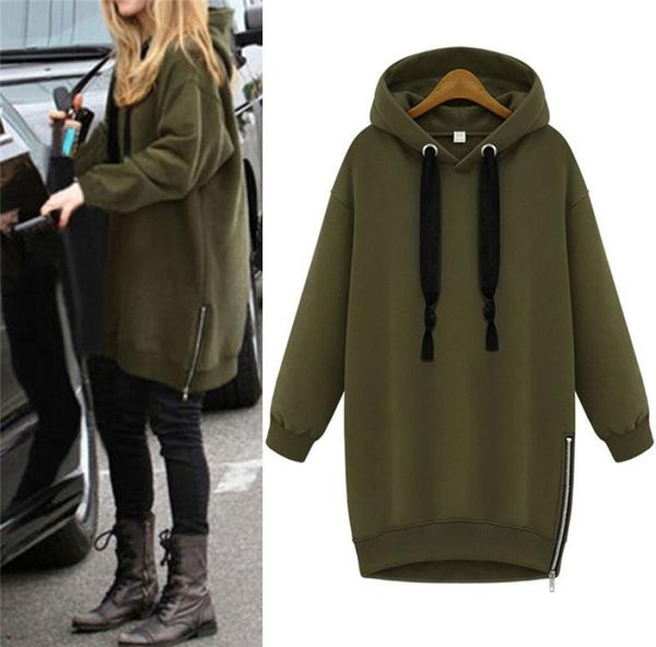

black green oversized spring autumn women long sleeve hooded loose casual warm hoodies sweatshirt plus size s3xl1912536