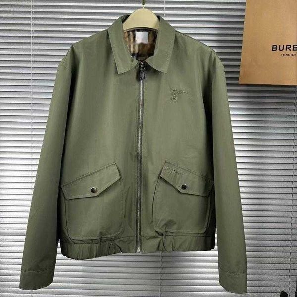 

business casual jackets men zipper coat tb war horse embroidered lapel jacket burb designer jacket men's trench coats 4xl 5xl, Black;brown
