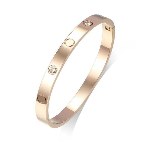 

tennis buckle bracelet designer bangle titanium steel eternal ring rose gold bracelet for men and women not allergic colorfast sim9989892, Black