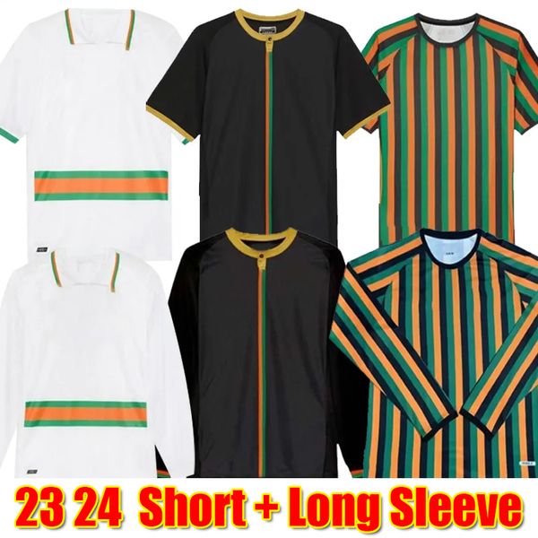 

23 24 venezia fc soccer jerseys home black away white third blue 4th red 10# aramu 11# forte venice 2023 2024 busio 27# football shirts 3rd, Black;yellow