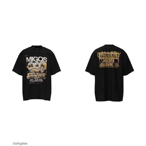 

worn fashion summer american designer gallerry t-shirt deptt vintage t shirt loose brand mens men printed short-sleeved jwte, White;black