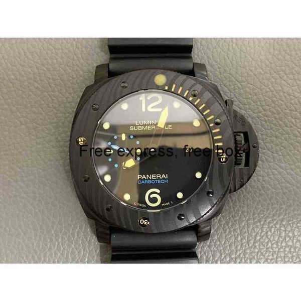 

limited edition vs carbon fiber ceramic panerais sswatch luxury mechanical movement watch panera automatic sapphire mirror 47mm 13mm importe, Slivery;brown