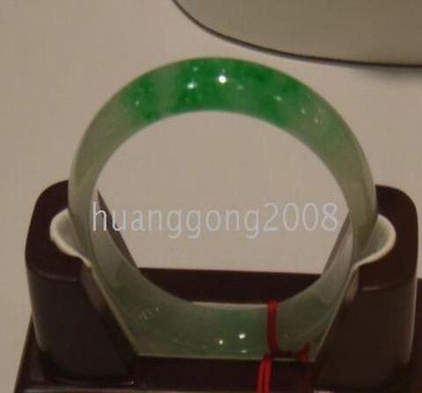 

800 fine natural green jade bangle size 5664cm01234563066469, Black