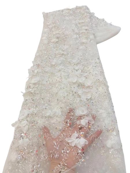 

white wedding lace fabric african women sewing french net cloth 2023 5 yards sequins shiny garment nigerian ladies dinner evening apparel ne, Black;white