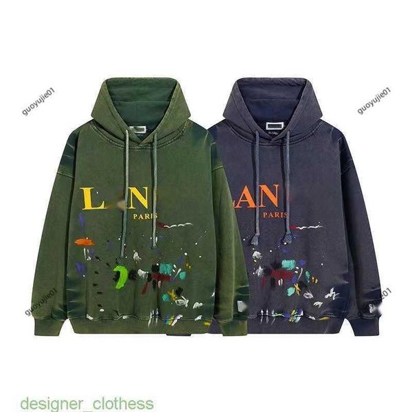 

designer warm hoodie mens womens splatter tie dye graffiti print fashion streetwear pullovers sweatshirts, Black