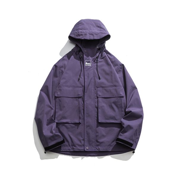 

mens jackets spring autumn casual windbreaker oversized bomber men solid hooded jacket male loose zipper coats for man 230831, Black;brown