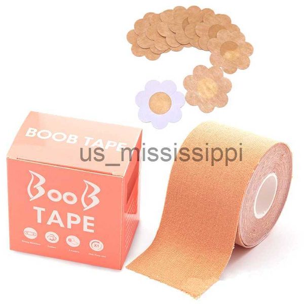 

breast pad 1 roll boob tape bra and 10pcs flower petal disposable nipple cover set women adhesive breast lift push up pasties invisible bra