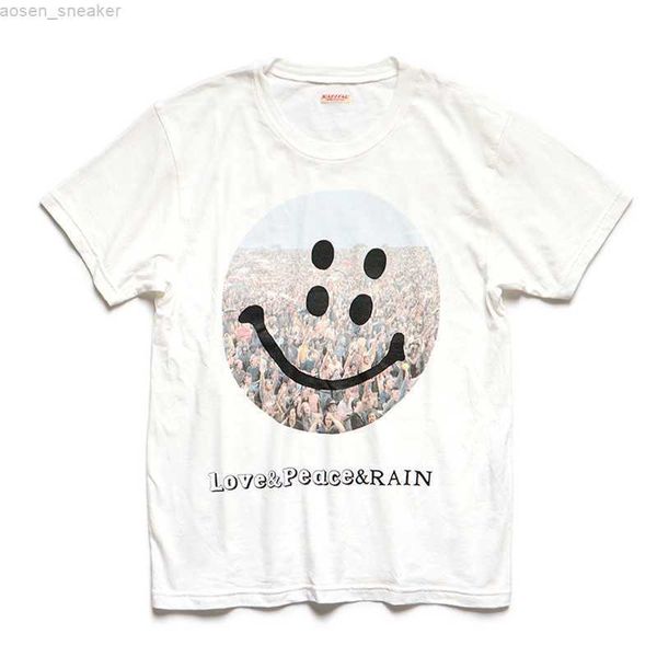 

good quality 2023ss kapital summer style t-shirt vintage kapital loose tee crew neck casual clothing, White;black