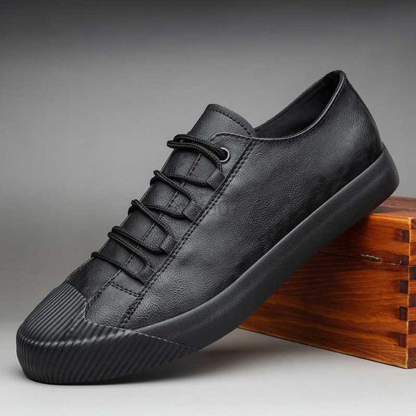 

dress shoes luxury low men vulcanize shoes autumn new leather casual shoes korean breathable black lace-up sneaker shoes l0831