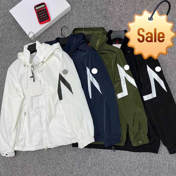 

stand-up collar hooded jumper arm nfc badge windbreakers 2023 new men hooded jacket spring autumn windbreaker arm letter design asian size m, Black;brown