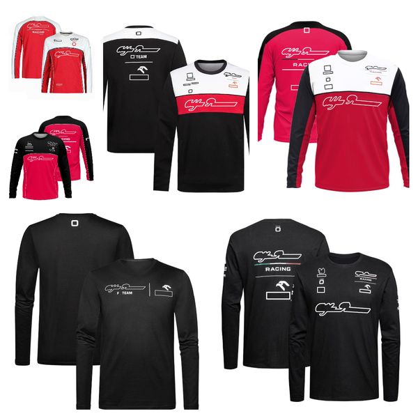 

new f1 racing suit men's quick-drying breathable long-sleeved round neck t-shirt leisure sports team suit