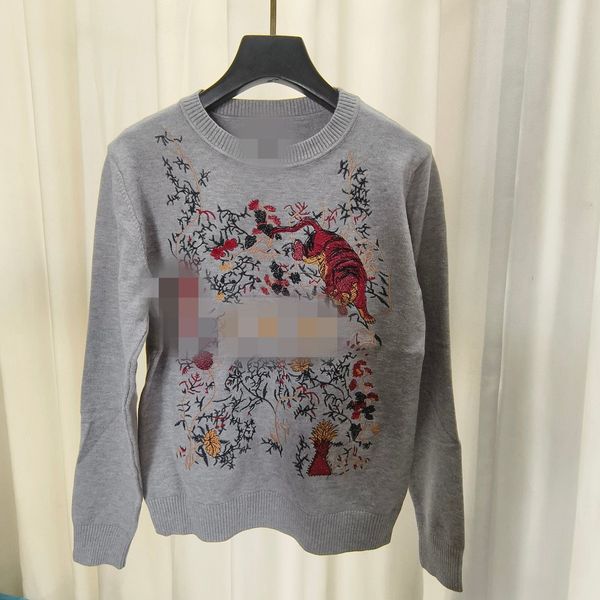 

2023 gray/white floral print women's pullover brand same style women's sweaters dh027, White;black