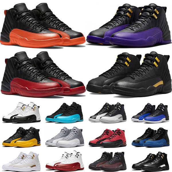 

jumpman 12 men basketball shoes 12s field purple brilliant orange black taxi flu game playoffs stealth hyper royal mens trainers sports snea