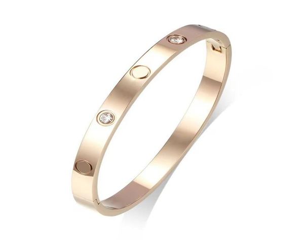 

tennis buckle bracelet designer bangle titanium steel eternal ring rose gold bracelet for men and women not allergic colorfast sim3702291, Black
