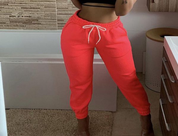 

women casual sport pants solid running jogger pants female solid tracksuit elastic waist ladies sweatpants baggy trousers 2020 c105619366, Black;white