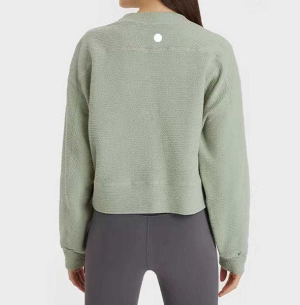 

ll women's yoga causal sweatshirts loose fit long sleeve sweater ladies cotton workout athletic gym shirts clothing casual style high s, Black