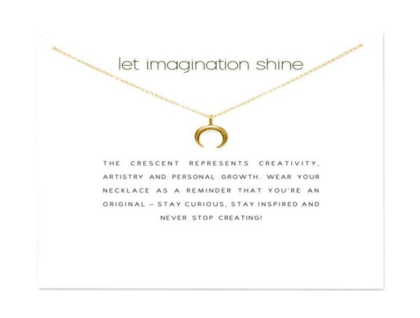 

fashion crescent moon necklace women sailor moon pendant clavicle chain choker necklaces let imagination shine gift card7414180, Silver