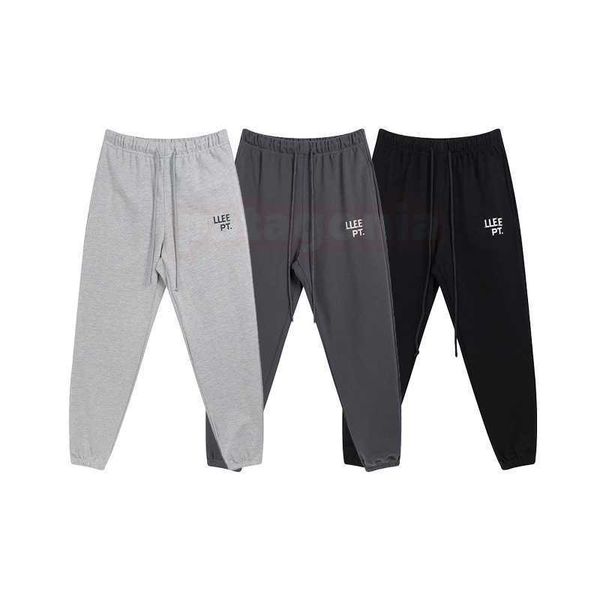 

fashion mens running hand-painted print pants autumn winter casual drawstring sweatpants man woman hip hop high street terry trouser size s-, Black