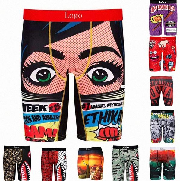 

mens underpants boxers shorts plus pants bga sport breathable underwear casual underpants short print hip hop c8hu#, Black;white