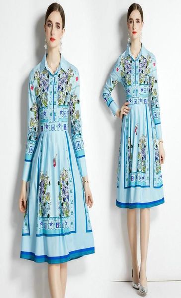 

womens printed dress long sleeve boutiqu dress 2023 spring autumn dresses highend elegant lady dress ol dresses4861019, White;black