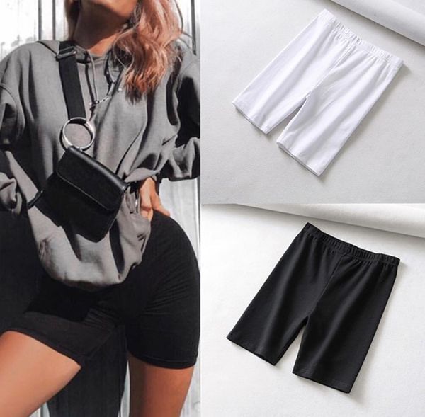 

fashion shorts women biker shorts high waist fitness casual short black athleisure cycling bodycon streetwear6275321, White;black