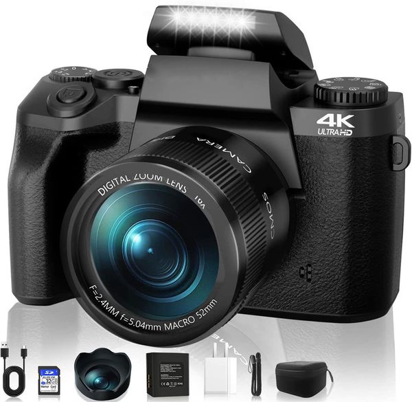 

camcorders auto focus 64mp digital camera slr dslr for pography 4k 60fps vlog camcorder 40 inch touch screen livestream webcam 230830