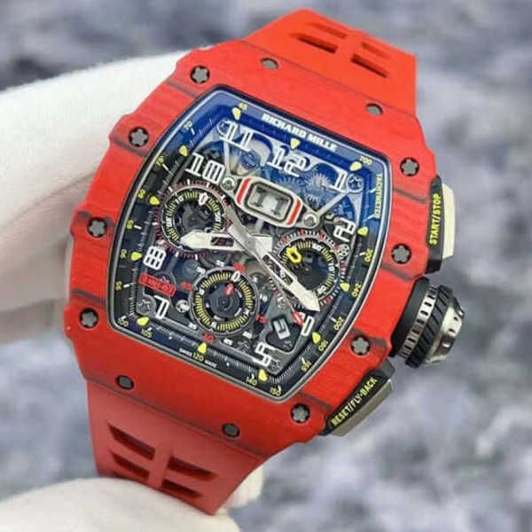 

richardmille mechanical wrist watch rm series watch pilot wristwatches rm1103 fq red red ntpt carbon fiber material date month display 2019