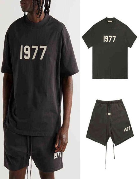 

men's t-shirts fog vujade season 8 s double line fashion brand loose 1977 short sleeve t-shirt set shorts6537862, White;black