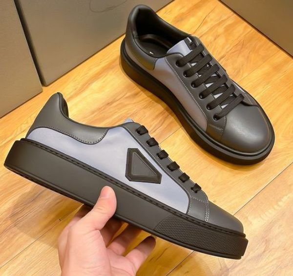 

fashion men sneakers sports shoes casual shoes leather waterproof cloth flat shoes soft comfortable breathable, Black