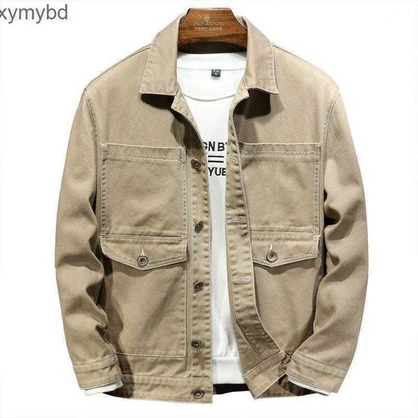 

men's jackets vrokino fall 2023 denim jacket cotton fashion slim large size 6xl 7xl, Black;brown