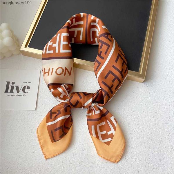 

70x70cm bandana scarf for women designer head scarf scarves letters print flower imitate silk scarf headband square neck scarves paris shoul, Blue;gray
