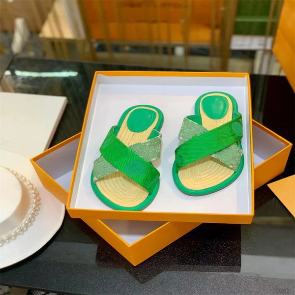 

designer 2023 summer slippers luxury designer women's knitted slippers fashion versatile casual comfortable beach shoes, Black