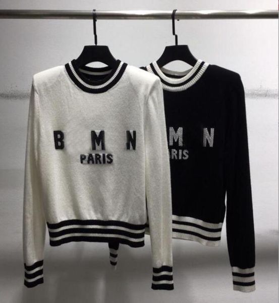 

women039s sweaters color matching jacquard crew neck sweater sweat shirt street balencaigase men women knitting pullover hoodie5380708, White;black