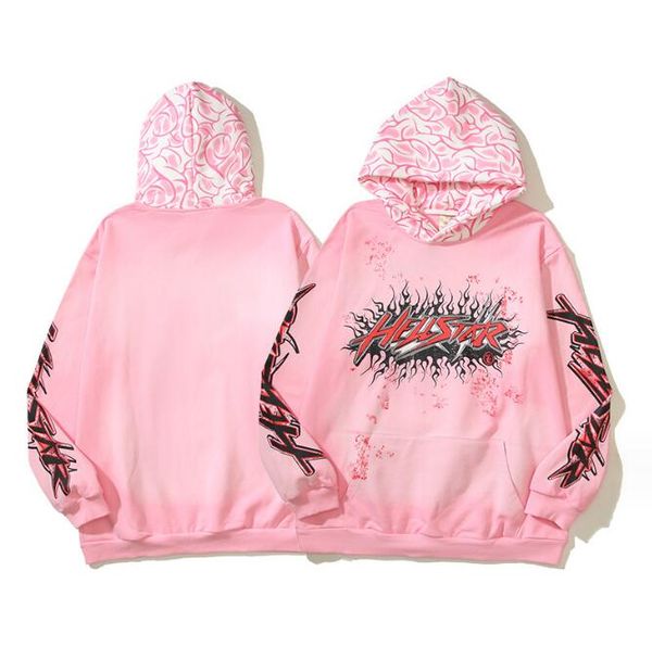 

pink womens hoodie pullover hellstar sweatshirt designer hoodies women clothing, Black