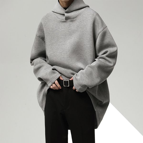 

men's hoodies sweatshirts 2023 men solid black gray hoodie autumn streetwear long sleeve hooded sweatshirt man sports gym running casua