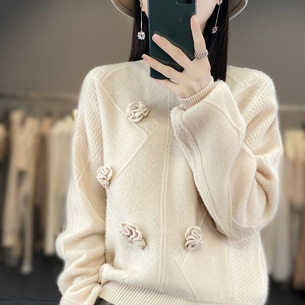 

women's sweaters 100 merino wool winter thick woman's style fashion jumper female pullover long sleeve oneck clothes knitted 2308, White;black